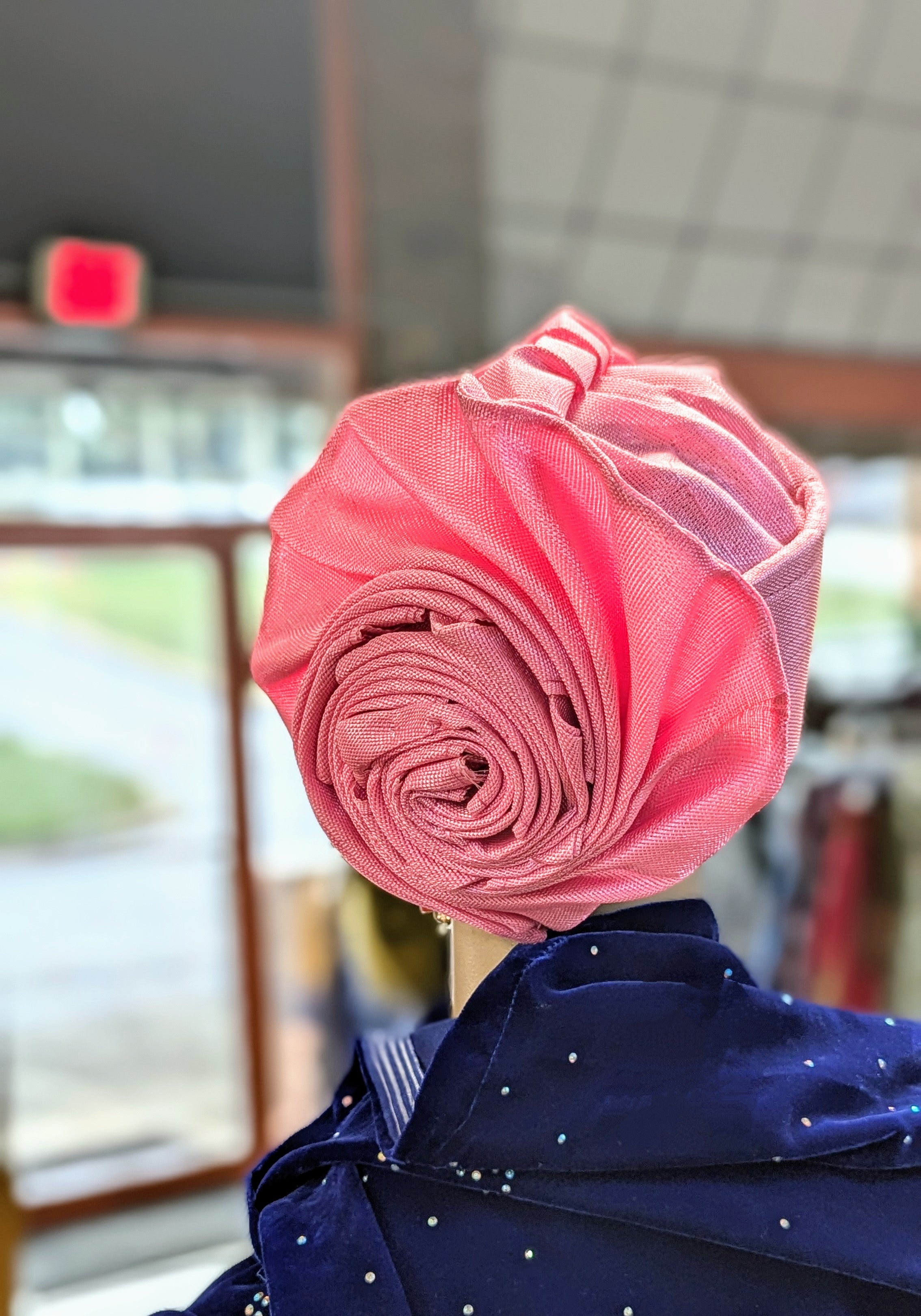 Rose petal African head wrap women dupsies