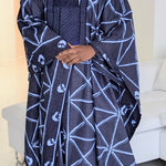 Blue African Agbada dashiki African print men dupsies