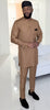 Dupsie's Brown Olumide African Senator Dashiki Shirt and Pants Suit DPASAB52