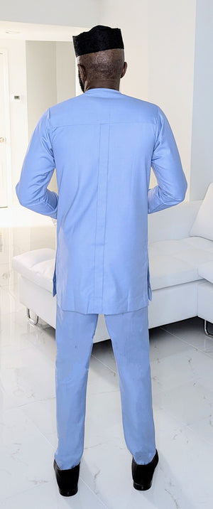 Blue African senator suit for men Dupsie's 