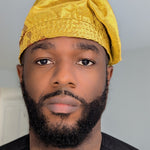 Gold Burgundy African Nigerian Yoruba cap fila Dupsie's