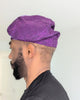 Dupsie's Two-Tone Purple Ireke and Lilac hand-woven Aso Oke Fila Cap hat DPAHPL25