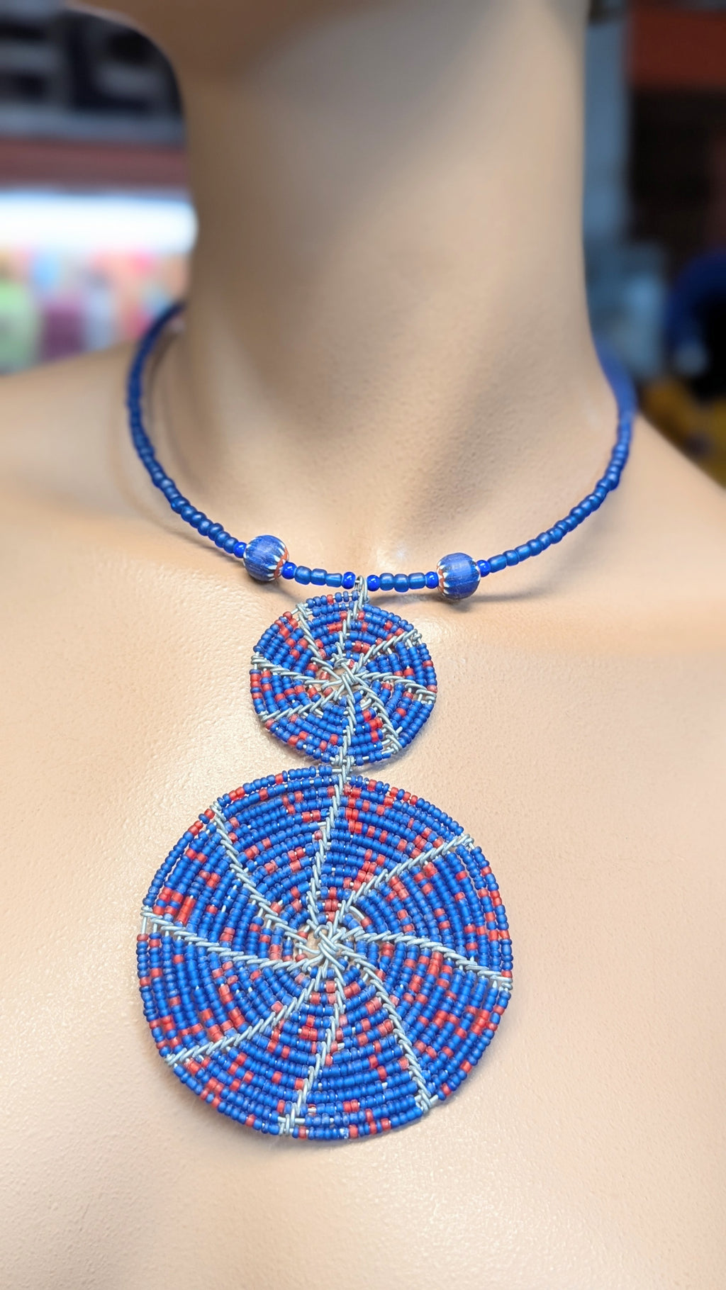 Dupsie's Blue Kijiji Choker African Necklace DPJABN11