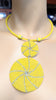 Dupsie's Kichwa Handmade hand-beaded Yellow African Necklace for Women DPJABNYS2