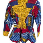 African print patchwork blazer jacket Dupsie's
