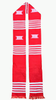 Dupsie's customizable Nana Hotew Red and White handwoven Kente sash-DPS253D