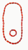 Ekelli Naija Coral-Red African Nigerian Bead Necklace and Bracelet DPILRG201