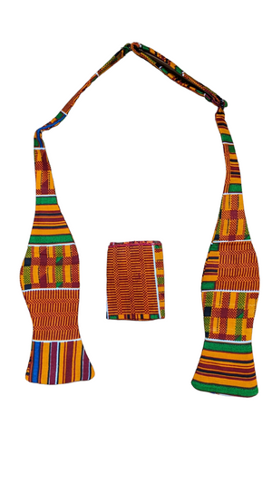 African print Kente Self tie bow tie Dupsies