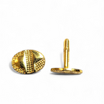 Dupsie's Nile Heritage Gold-Plated Oval-Like Cufflinks DPJGPOC3
