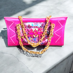 Leather Italian purse fuchsia Pink Dupsie's