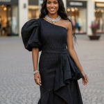 All black everything party dress for women dupsies African fashion