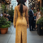 Back view Dupsie's African fashion party dress African clothing