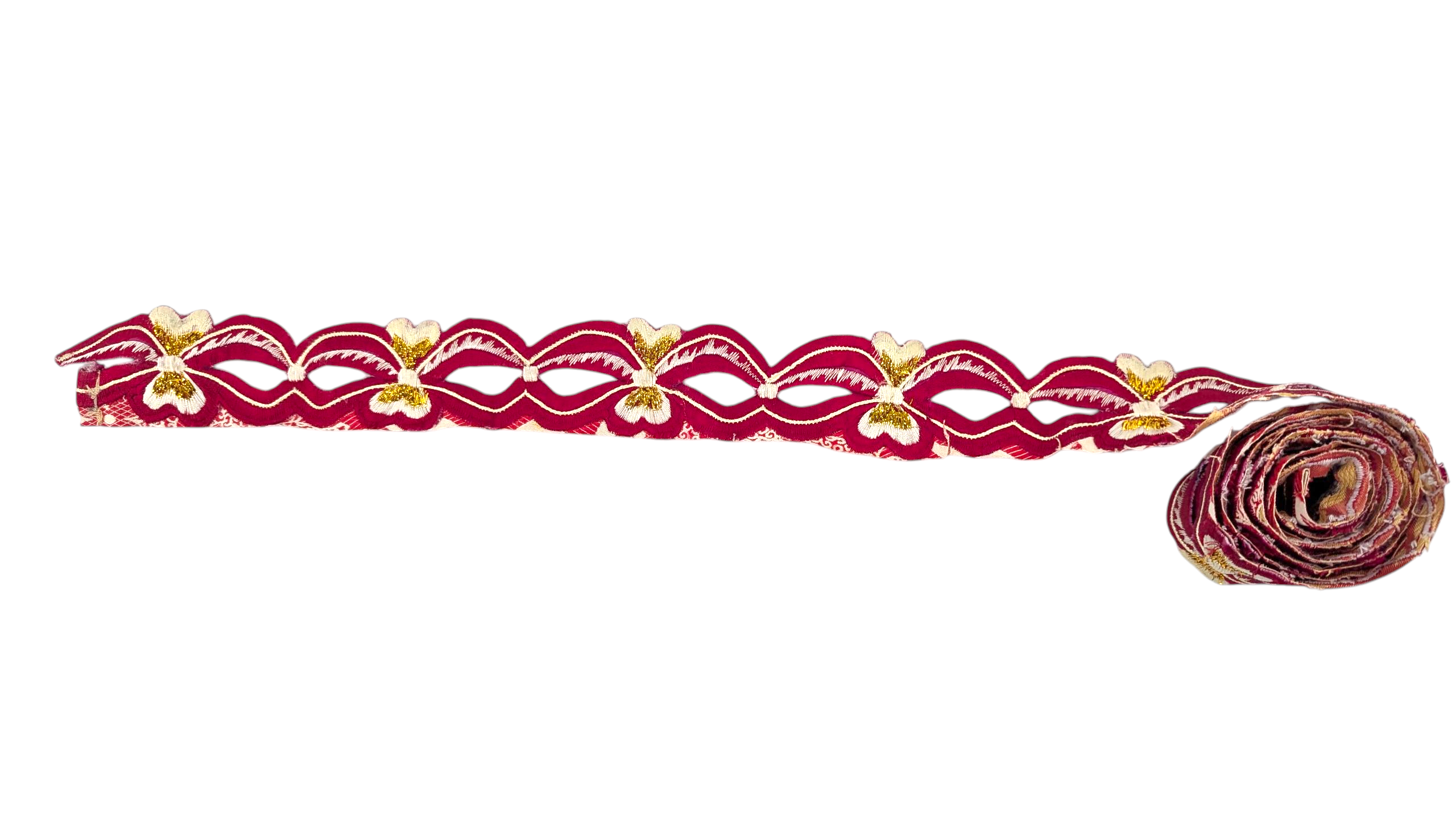 Embroidery applique dupsies Red Gold