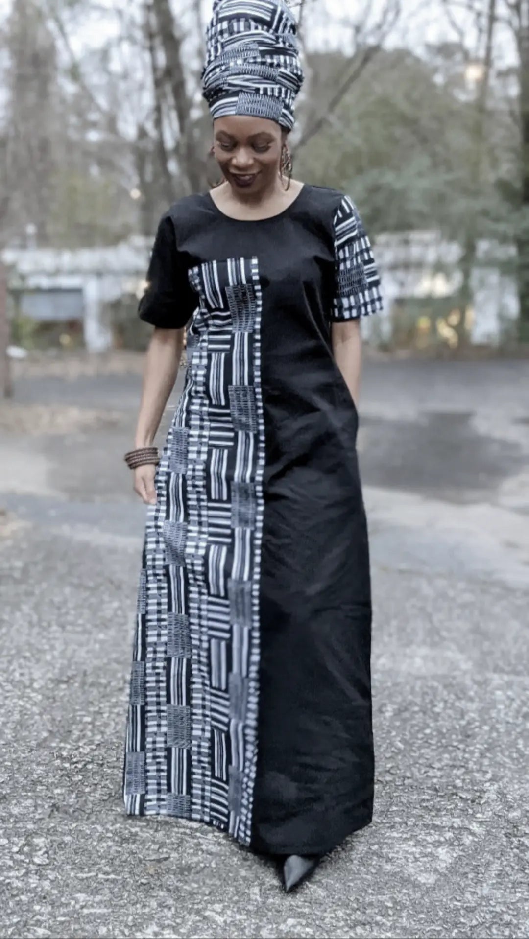 black african print dress Black Homecoming Dress , HOCO Dress, Short Prom Dress ,Back To School –  DressesTailor main image 1