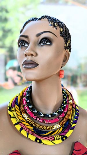 African print Ankara necklace Dupsie's