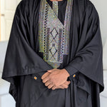 All Black Agbada Grand boubou Dupsie's men African clothing