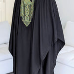 Dupsie's Sahel Majesty Black Dashiki Agbada Grand boubou Joromi Robe Suit DPGBABR30