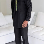 Rhine stone Embroidery Black African Senator fashion dupsies