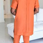 Burnt orange African senator fashion men dupsies