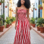 Delta sorority colors African print  jumpsuit for women by Dupsie's African fashion
