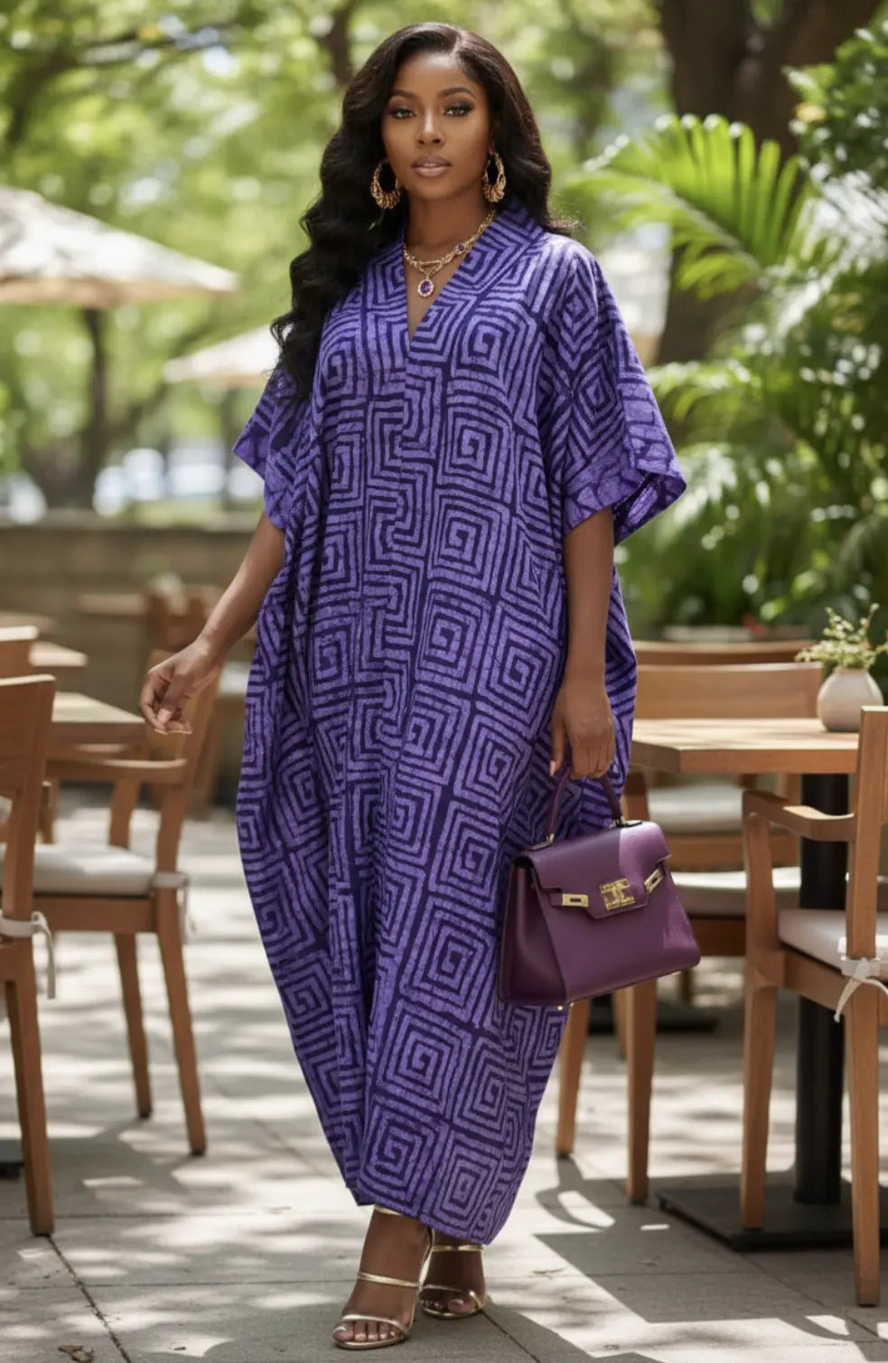casual african traditional dresses Afissa African Print Dress
