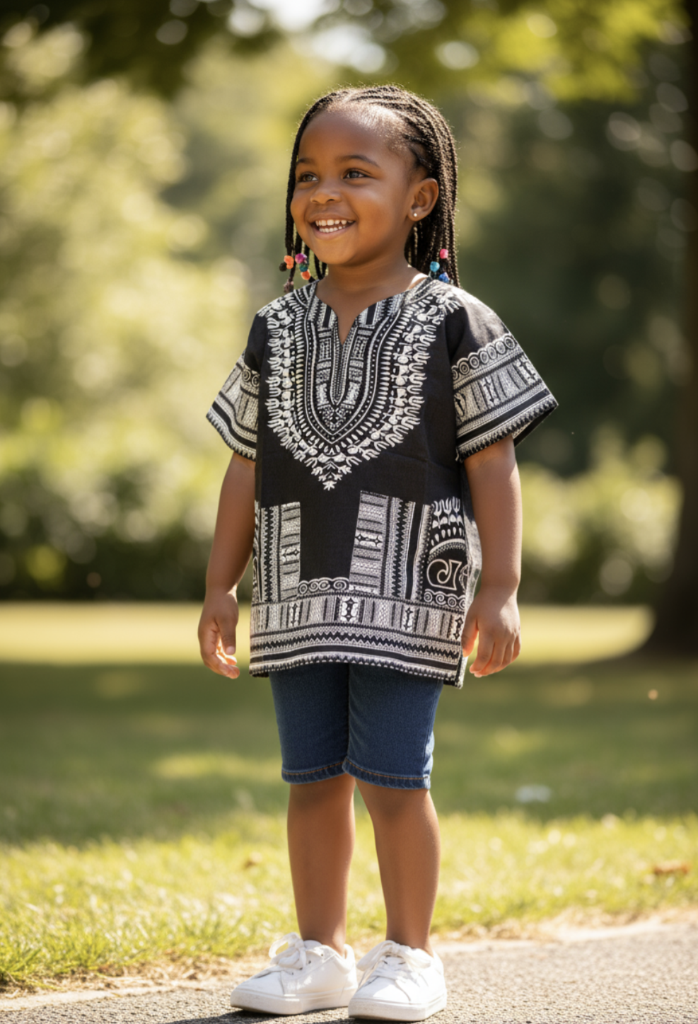 Stylish kids’ dashiki, embodying rich African culture and heritage.