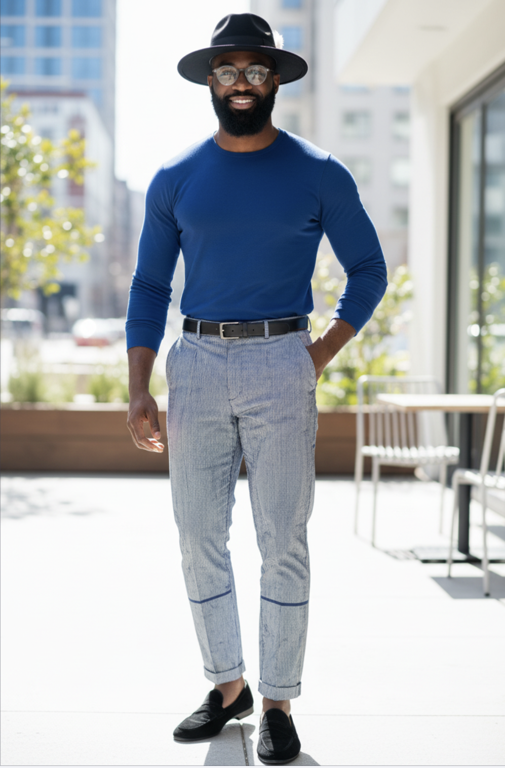 Traditional African Suit Pants with zipper and button detailing