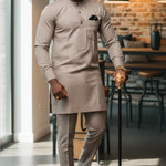 Nigerian Groom African Senator Suit for weddings, receptions, and traditional ceremonies