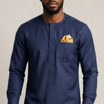 African Kaftan top with matching drawstring pants for men