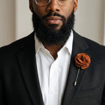 Kofa African lapel for men with Kente print cotton fabric