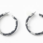 Stylish African Print Hoop Earrings showcasing traditional Kente design.