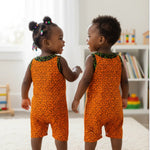 Authentic cotton Ankara African print toddler jumpsuit by Dupsie's African Fashion for African toddler fashion.