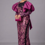 Aajokeh African sequin lace skirt set for women Nigerian party fashion