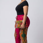 Ngelah Red African Print Pants for Women | Cotton Kitenge Ankara Pants | Dupsie’s African Fashion DP3975EPW by Dupsie's African Fashion