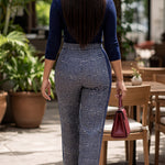 Ahri Blue African Tie-Dye Print Pants for Women | Cotton African Fashion DPAPWLP23 by Dupsie's African Fashion