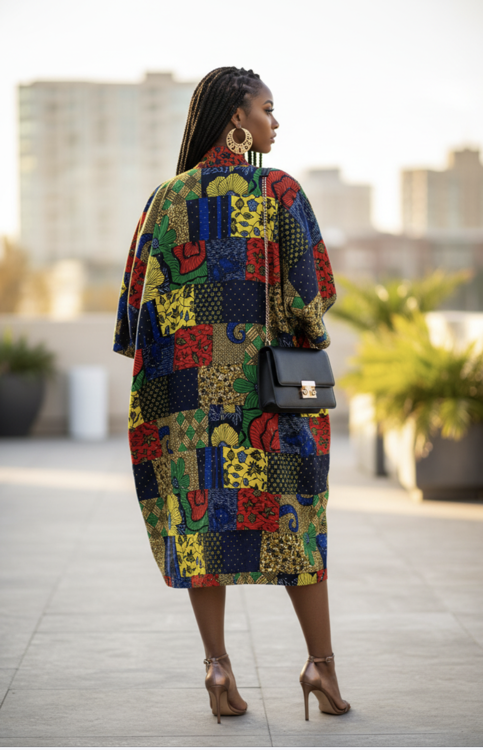 African Fashion Kimono Dress - Alexis by Dupsie's African Fashion