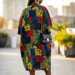 African Fashion Kimono Dress - Alexis by Dupsie's African Fashion