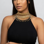 Amanirenas gold African necklace and bracelet set for women by Dupsie’s African Fashion