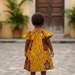 Stunning Ankara dress for girls, Jere style by Dupsie's African Fashion.