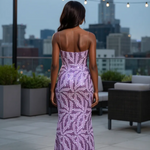 Back view African Wedding lace party dress by Dupsie's African fashion