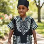 Nuru Dashiki shirt designed for children, celebrating African fashion.