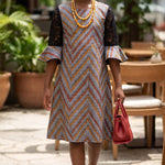 Chakira Girls’ African Ankara Print Dress | Cotton & Lace DPAPDWL by Dupsie's African Fashion