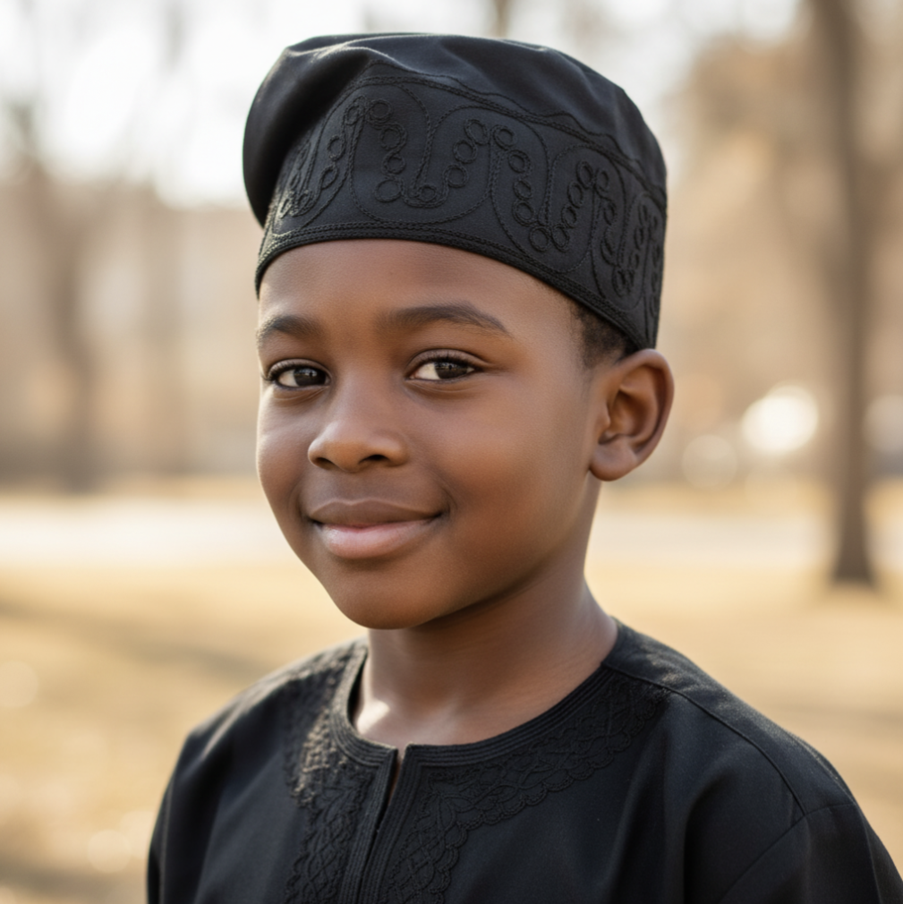 African Hat for Children - Omonla Adebo Embroidery