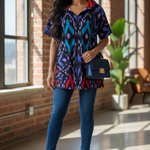 High-quality cotton fabric used in the Aza hoodie top.