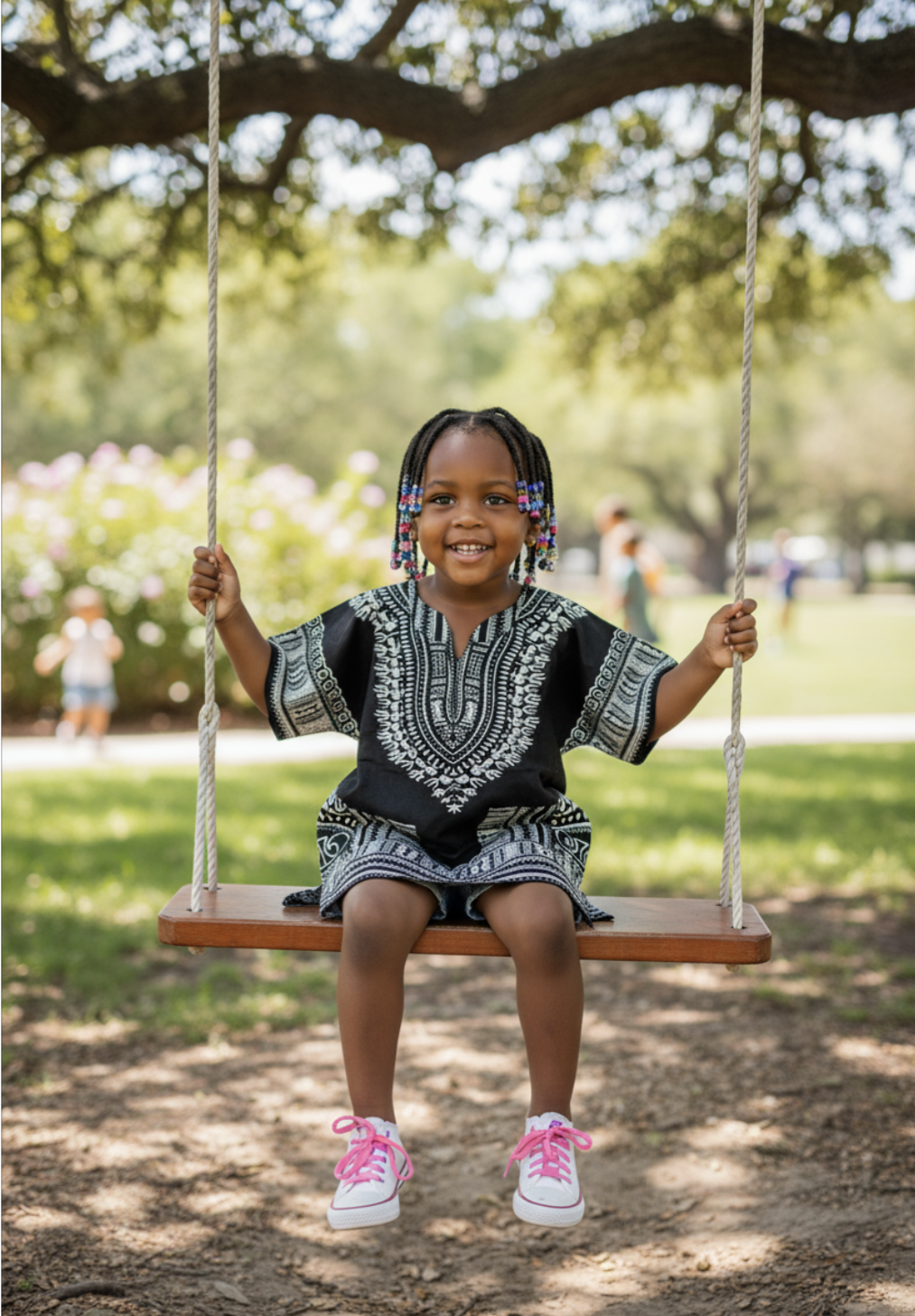 Kids' unisex fashion with a modern twist, inspired by African clothing traditions.