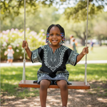 Kids' unisex fashion with a modern twist, inspired by African clothing traditions.