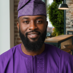 Dayo purple Aso Oke African hat for men by Dupsie’s African Fashion, handwoven Nigerian Yoruba fila African clothing for men.