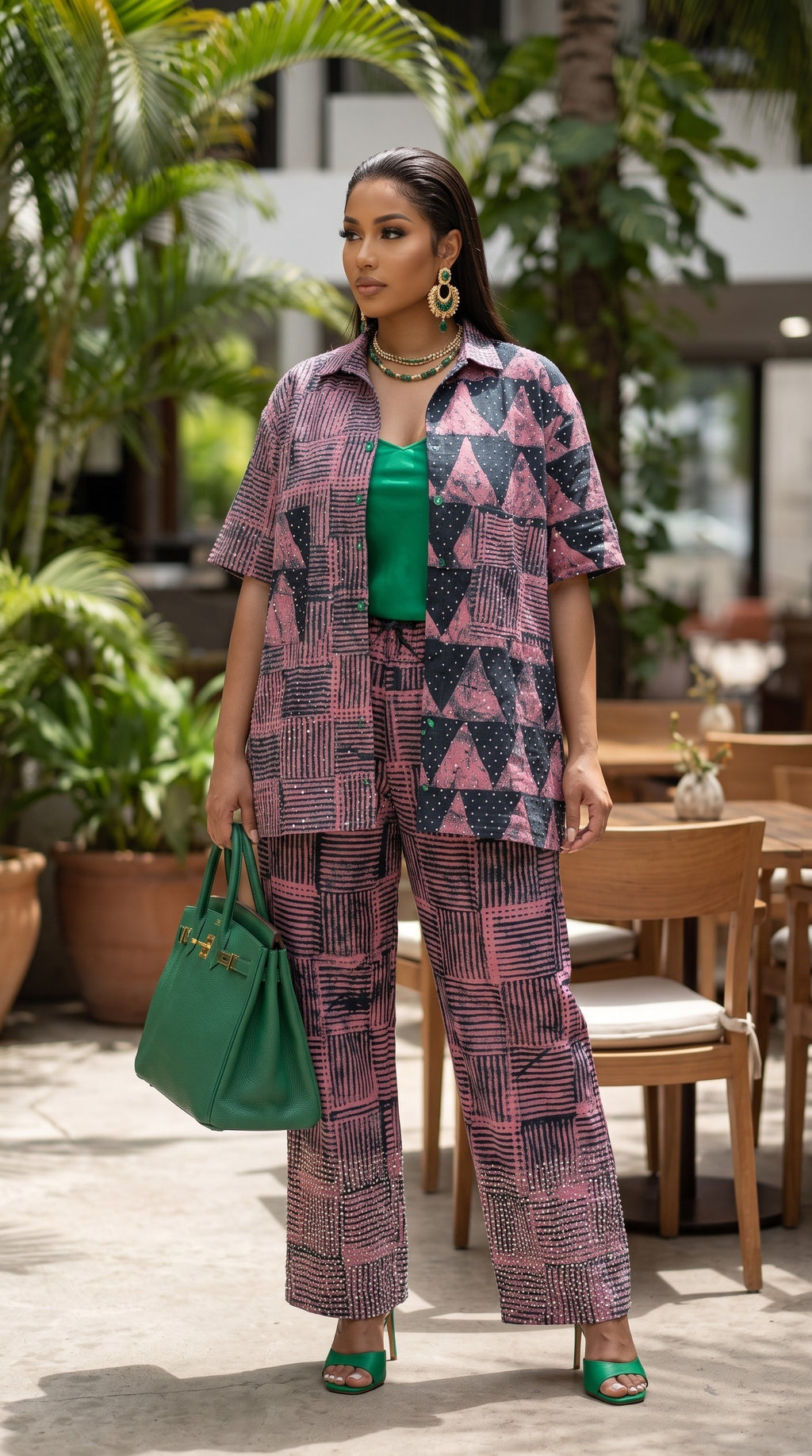 Dupsie's karafah Purple and Yellow Red African Print Sleeveless