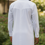 Matching Ivory Off-White Plain Drawstring Pants for African Clothing Ensemble 