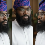 Nigerian Bayo Aso Oke Yoruba hat in Mint-Green Royal-Blue Fuchsia-Pink for African weddings and traditional African attire